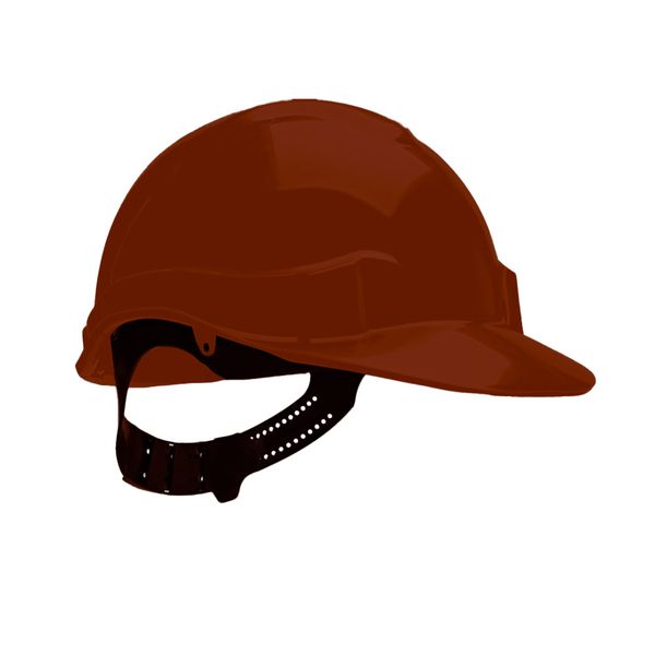 CAPACETE ABA FRONTAL COM CARNEIRA PLÁSTICA SEM JUGULAR MARROM GENESIS LIBUS