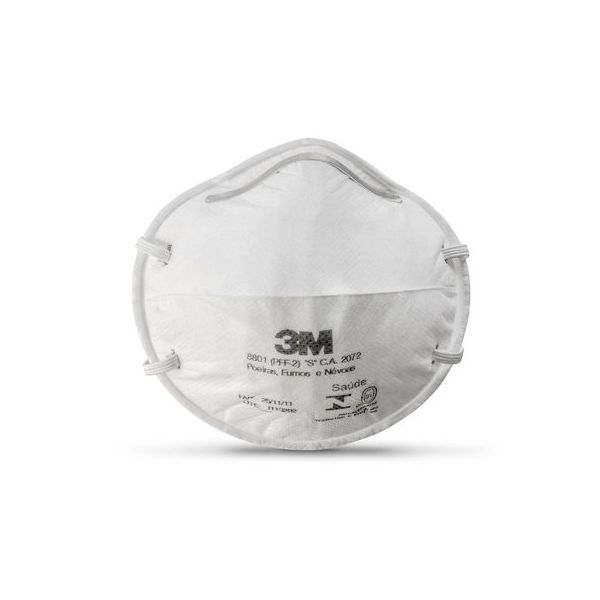 RESPIRADOR PFF2 BRANCO SEM VÁLVULA 8801