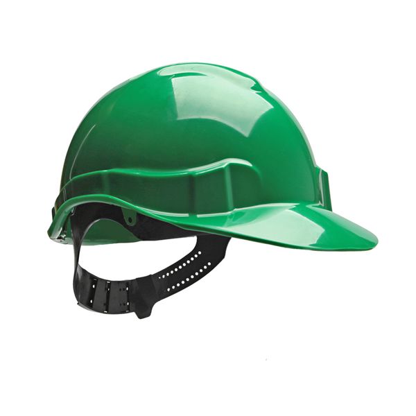 CAPACETE ABA FRONTAL COM CARNEIRA PLÁSTICA SEM JUGULAR VERDE GENESIS LIBUS