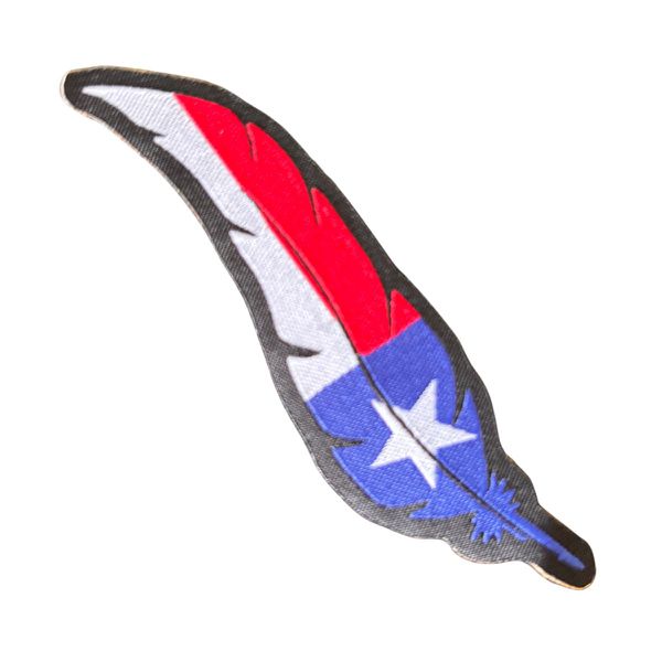 Adesivo Bordado para Chapéu auto colante Bandeira Texas Pequena - REF: AD009TX