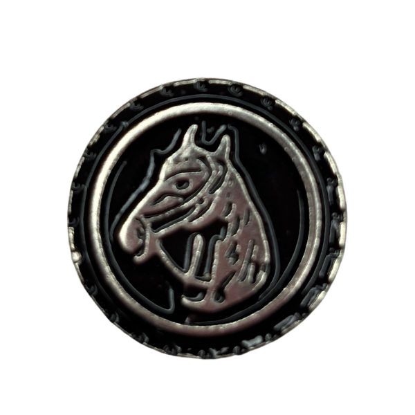 Aplique de Metal Broche para Chapéu Modelo Cavalo Médio