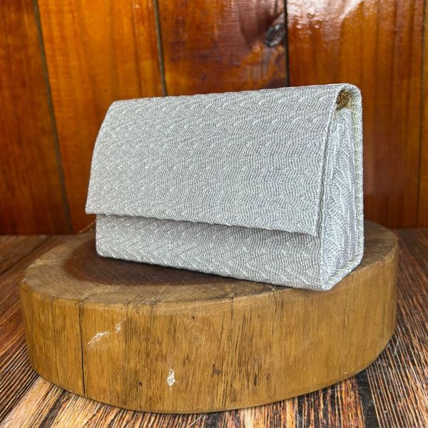 Bolsa Clutch Feminina Diamond Transversal Festa Rodeio Prata