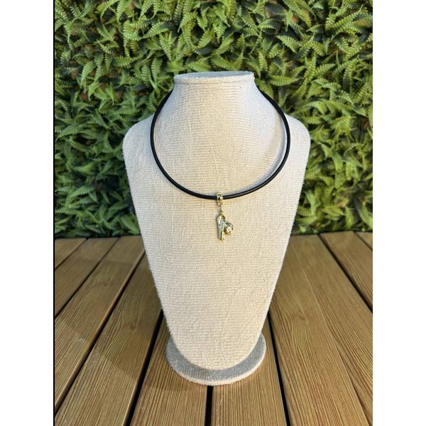 Choker Feminina Detalhe Dourado com Regulagem 
