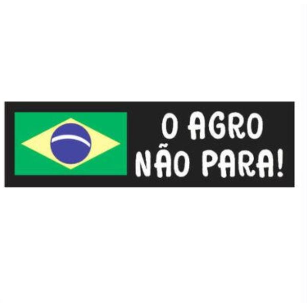 Adesivo Bordado para Chapéu auto colante Agro Não Para 