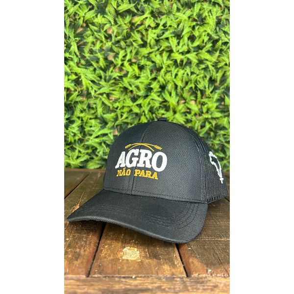 Boné Infantil Country Sertanejo Agro Não Para Preto