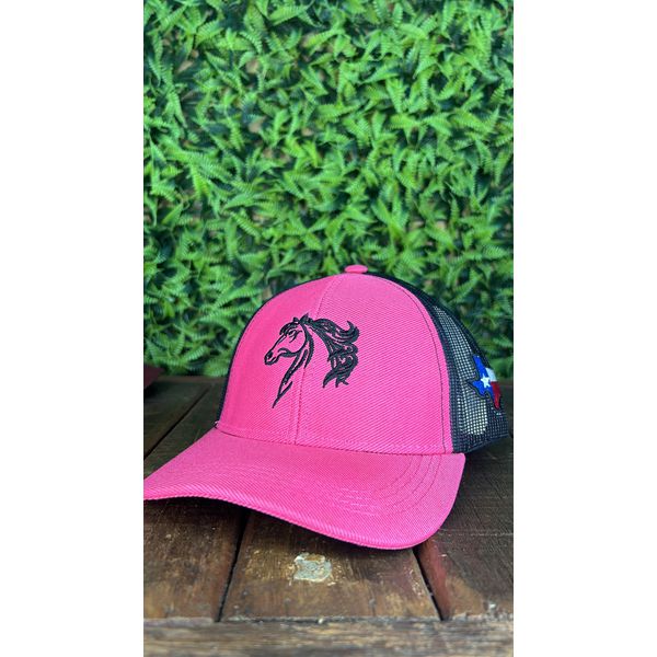 Boné Infantil Country Sertanejo Cavalo Cor Pink