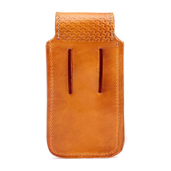 Capa de Couro Canguru para Celular e Canivete Caramelo