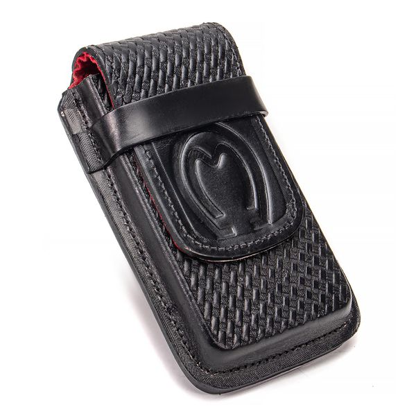 Capa de Couro Premium Bainha Para Celular Passador Preto