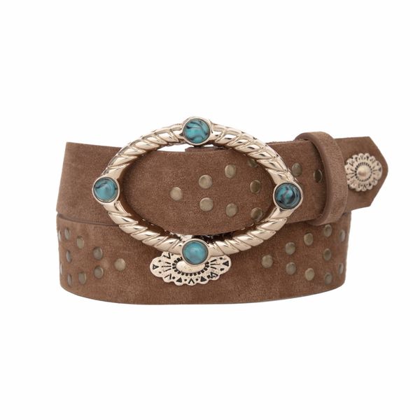 Cinto Caramelo em Camurça Boho 