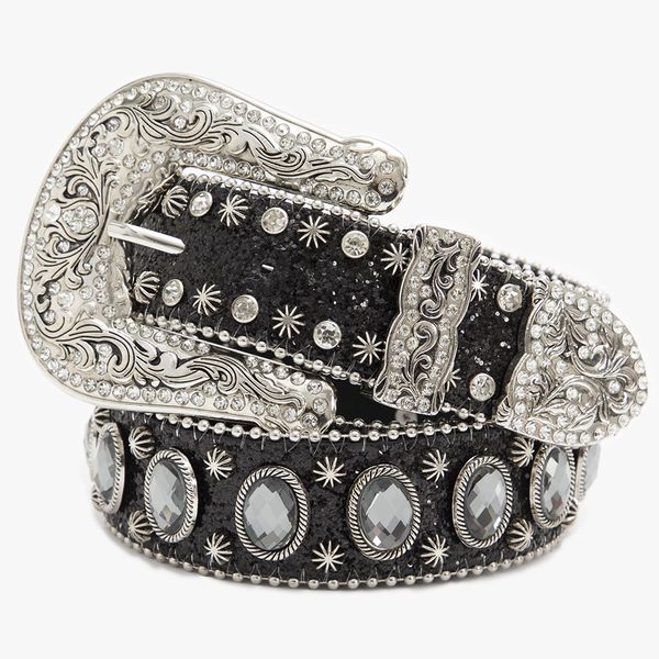 Cinto Country Preto com Pedrarias 