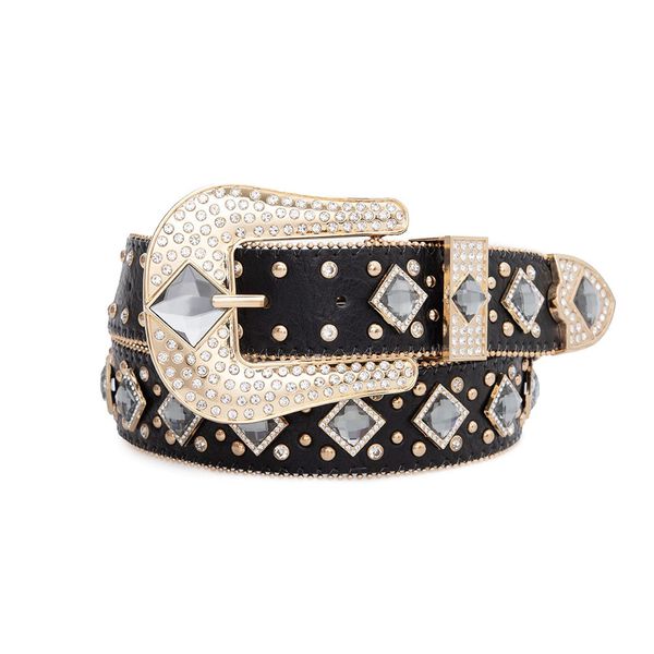 Cinto Country Preto com Pedrarias
