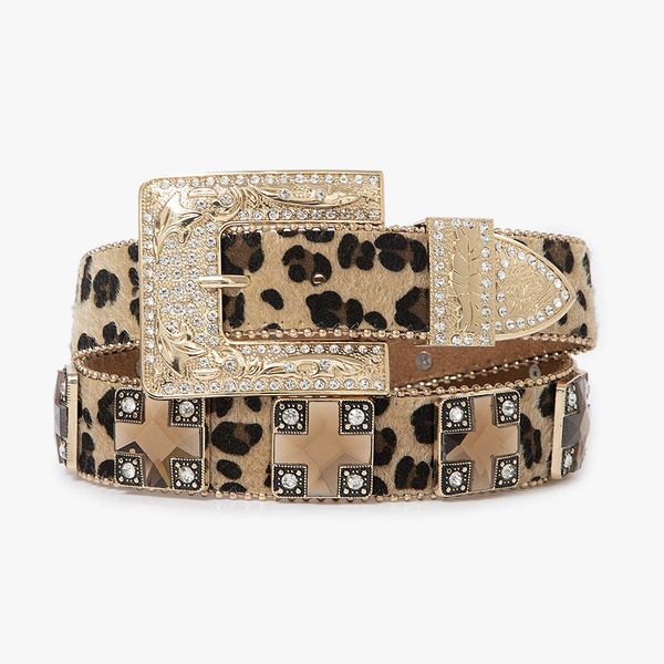 Cinto Country Animal Print Onça Claro 