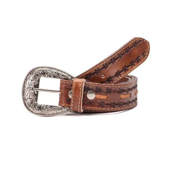 Cinto em Couro Country Premium Unissex Café