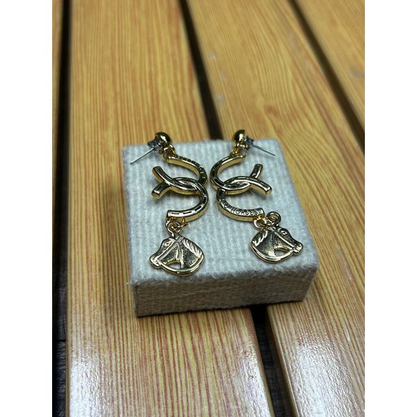 Brinco Estilo Country Feminino Dourado 