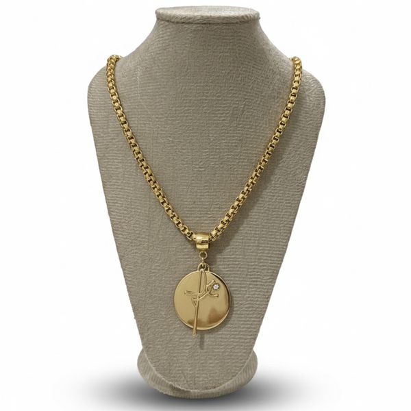 Colar Dourado Feminino Fé