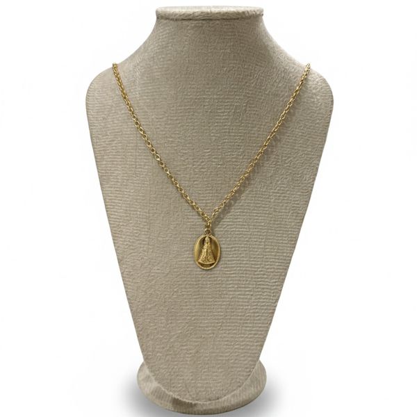 Colar Dourado Feminino Nossa Senhora