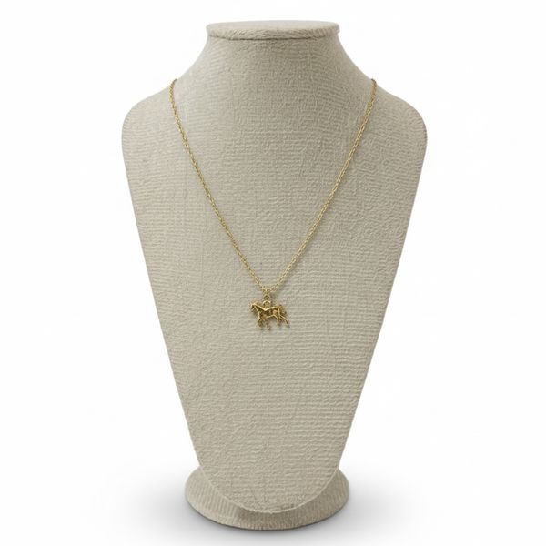 Colar Dourado Feminino Horse 