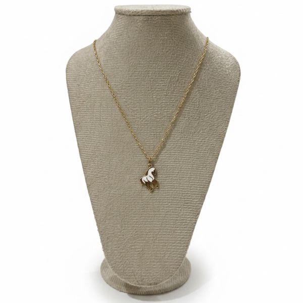 Colar Dourado Feminino Horse 