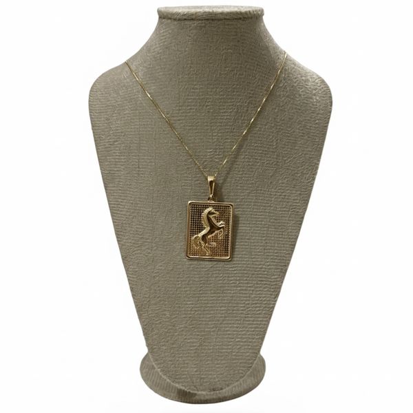 Colar Dourado Feminino Horse