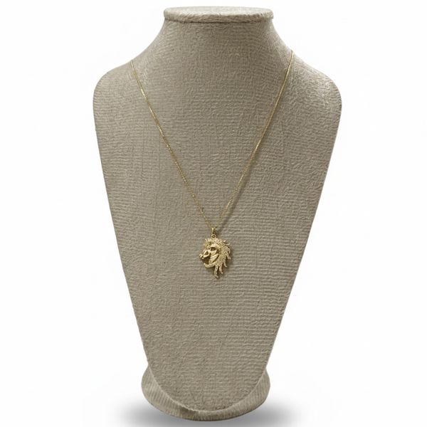 Colar Dourado Feminino Horse 