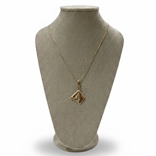 Colar Dourado Feminino Horse 