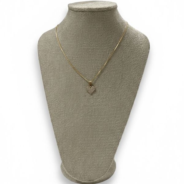 Colar Dourado Feminino Heart