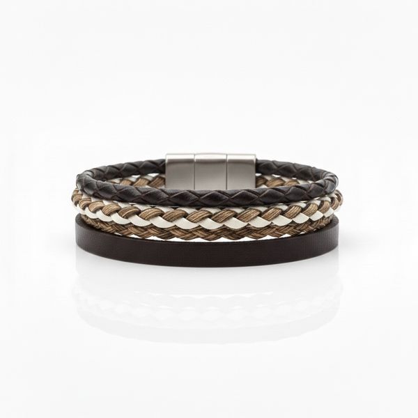 Pulseira de Couro Sintético Country