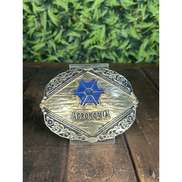 Fivela Country Cowboy Unissex Dourado Agronomia 