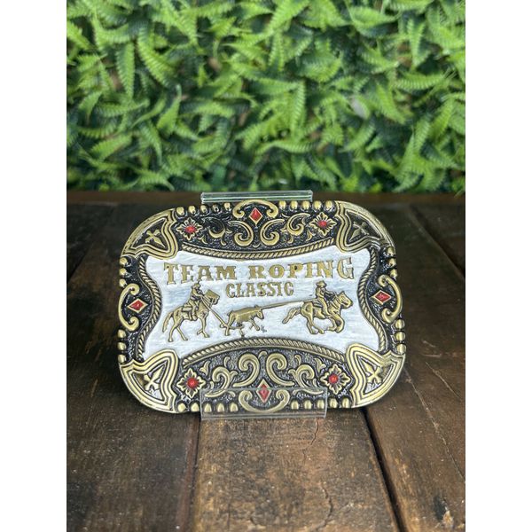 Fivela Country Cowboy Unissex Team Roping Classic