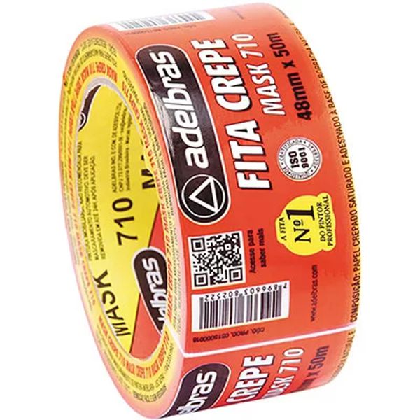 Fita crepe branca 710 - 48mm x 50m adelbras