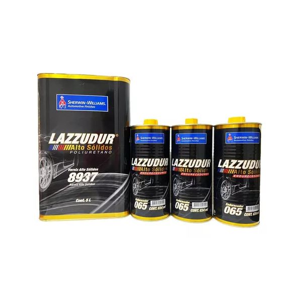 Kit Verniz Lazzuril Alto Solido Hs 8937 5lt C/ 3 Catalizador