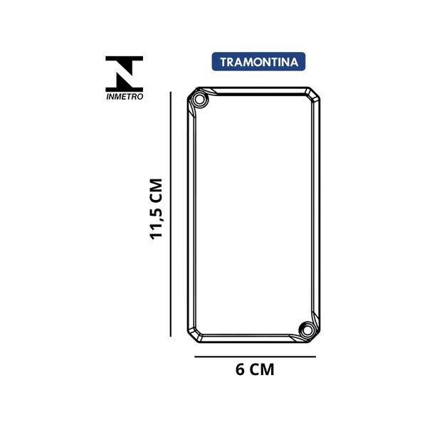 TAMPA 1'' P/ 2 MOD RJ45 TRAMONTINA