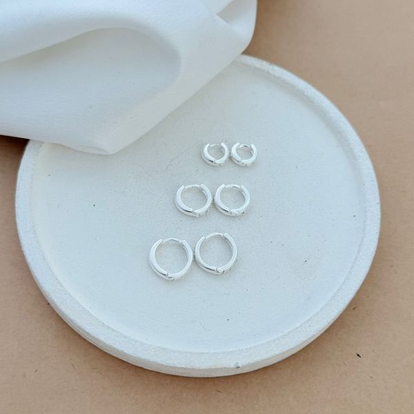 TRIO ARGOLINHA TRABALHADA COM MINI ZIRCÔNIA DE CLICK