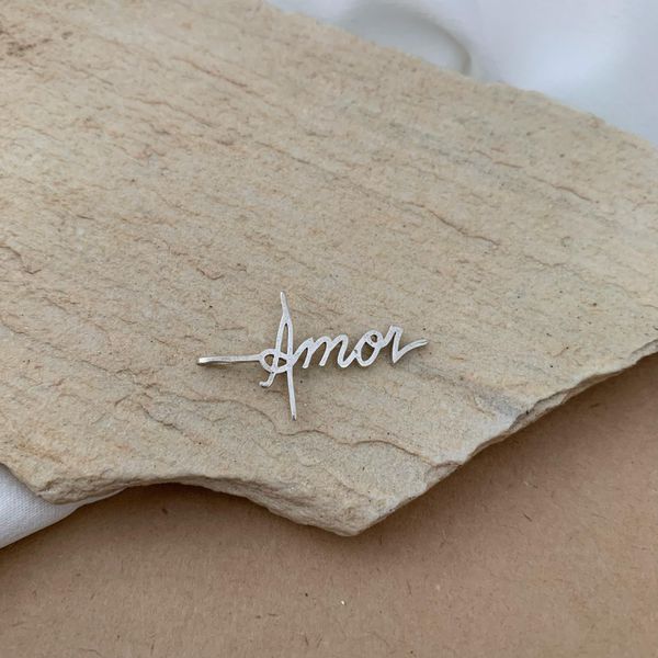 PINGENTE AMOR MANUSCRITO ALÇA FIXA 