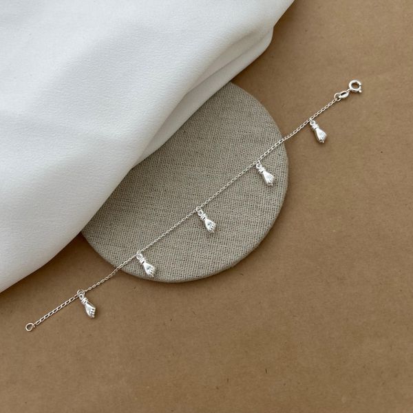 Pulseira 5 Figas Penduradas Elos Finos