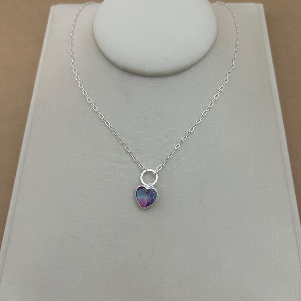 CHOKER CIRCULO CORAÇÃO ZIRCÔNIA ROXA FURTA COR ELOS ALONGADO