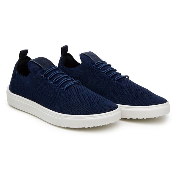  Sapatênis Casual Masculino CNS knit 27571 azul