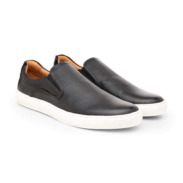 Sapatênis Casual Masculino Slip-on CNS Preto 