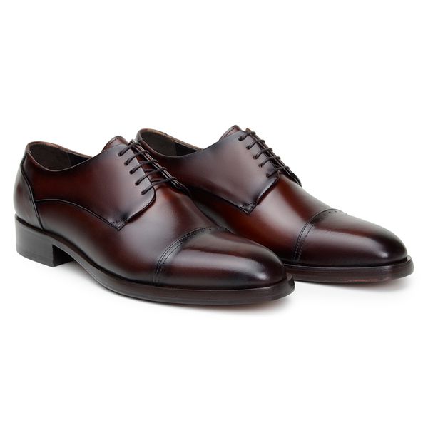 Sapato Social Masculino Derby CNS Castanho 