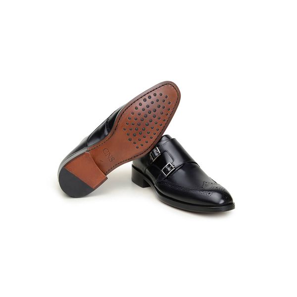 Sapato Social Masculino Monk Strap CNS Holl Preto CNS