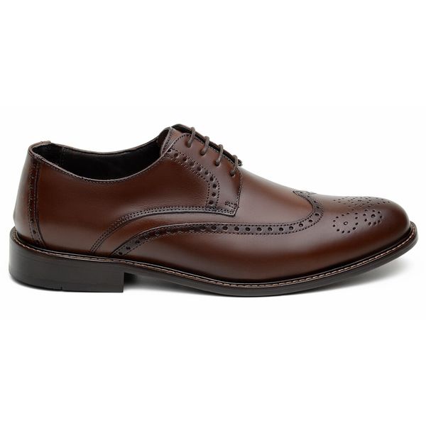 Sapato Social Masculino Derby CNS Brogue 612 Café