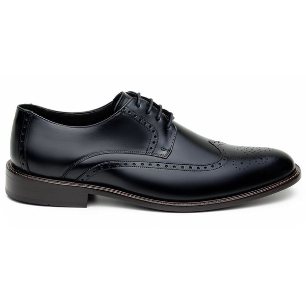 Sapato Social Masculino Derby CNS Brogue 612 Preto