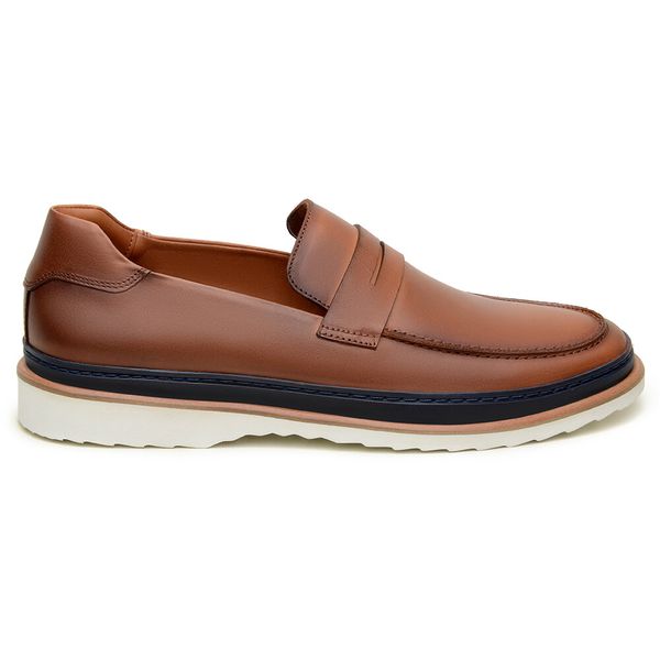 Sapato Casual Masculino Mocassim CNS Milos 02 Damasco