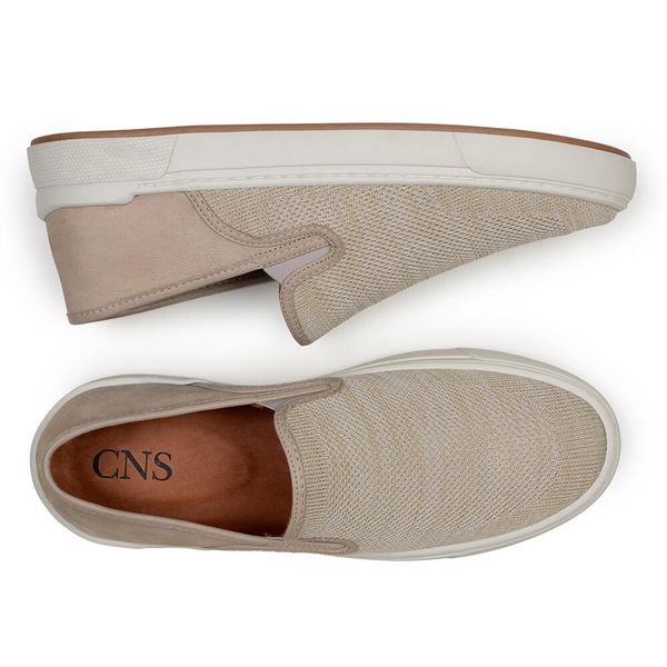 Slip on bege masculino discount