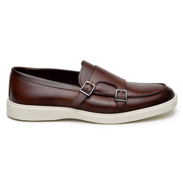 Sapato Casual Masculino Monk Strap CNS 19103 Pinhão