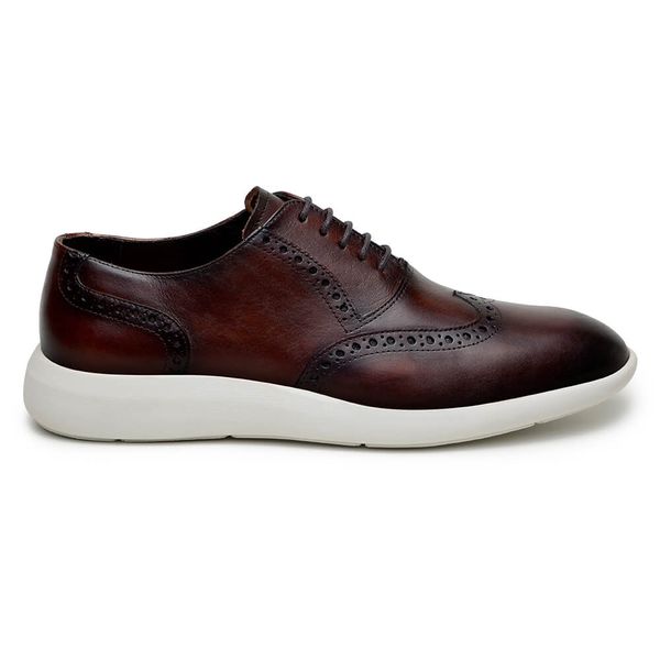 Sapato Casual Masculino Oxford Brogue CNS 19301 Havana