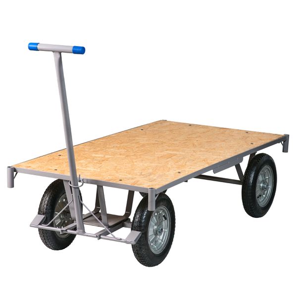 Carrinho Plataforma Até 400kg 4 Rodas 150x80cm Metalosa