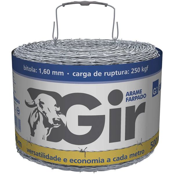 Arame Farpado Gerdau GIR 1,6mm – Rolo de 500 Metros