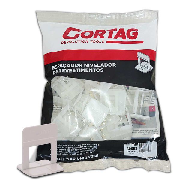 Espaçador Nivelador 3,0mm Cortag 61692 Pacote 50 Peças