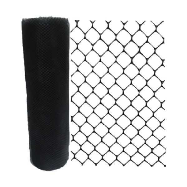 TELA PLASTICA GALINHEIRO 1,50X50MT LEVE PRETA